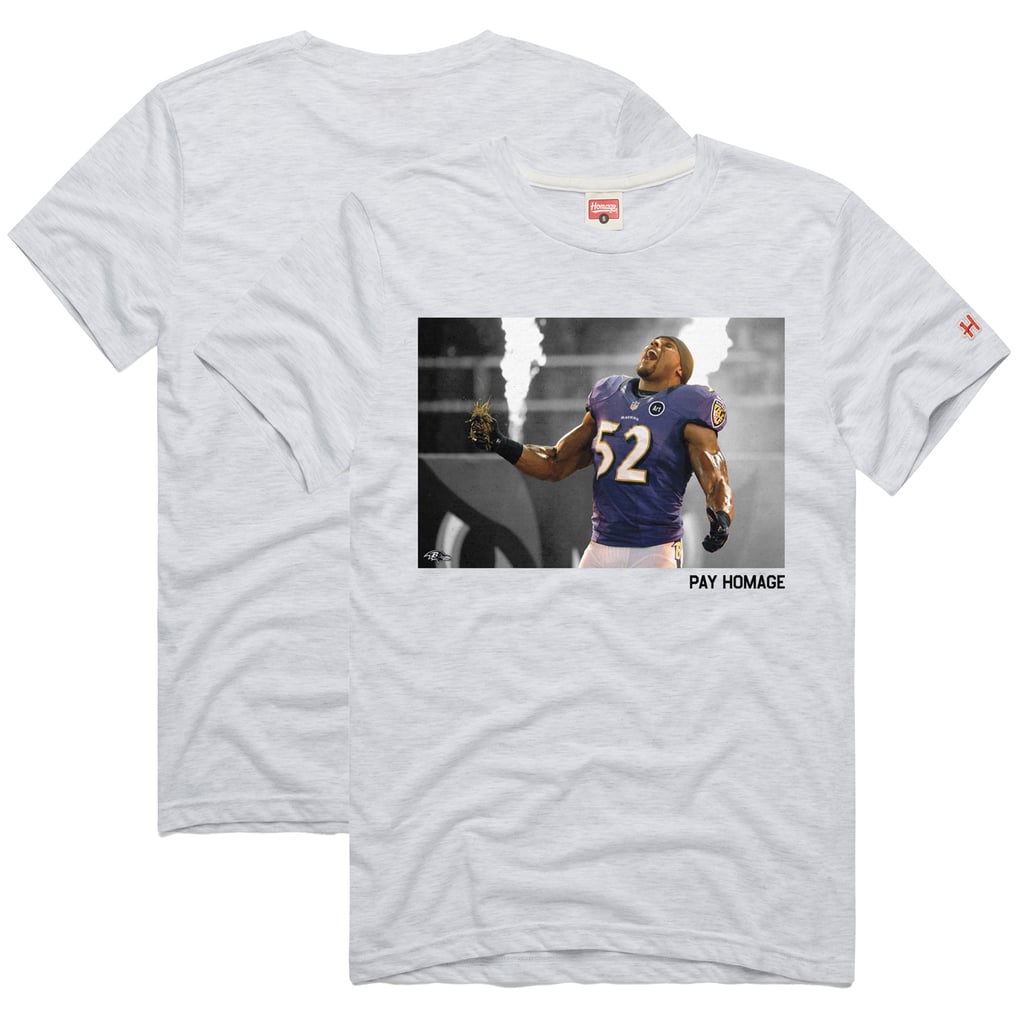 Ray Lewis Baltimore Ravens Homage Unisex Pay Homage Tri-Blend T-Shirt - Ash