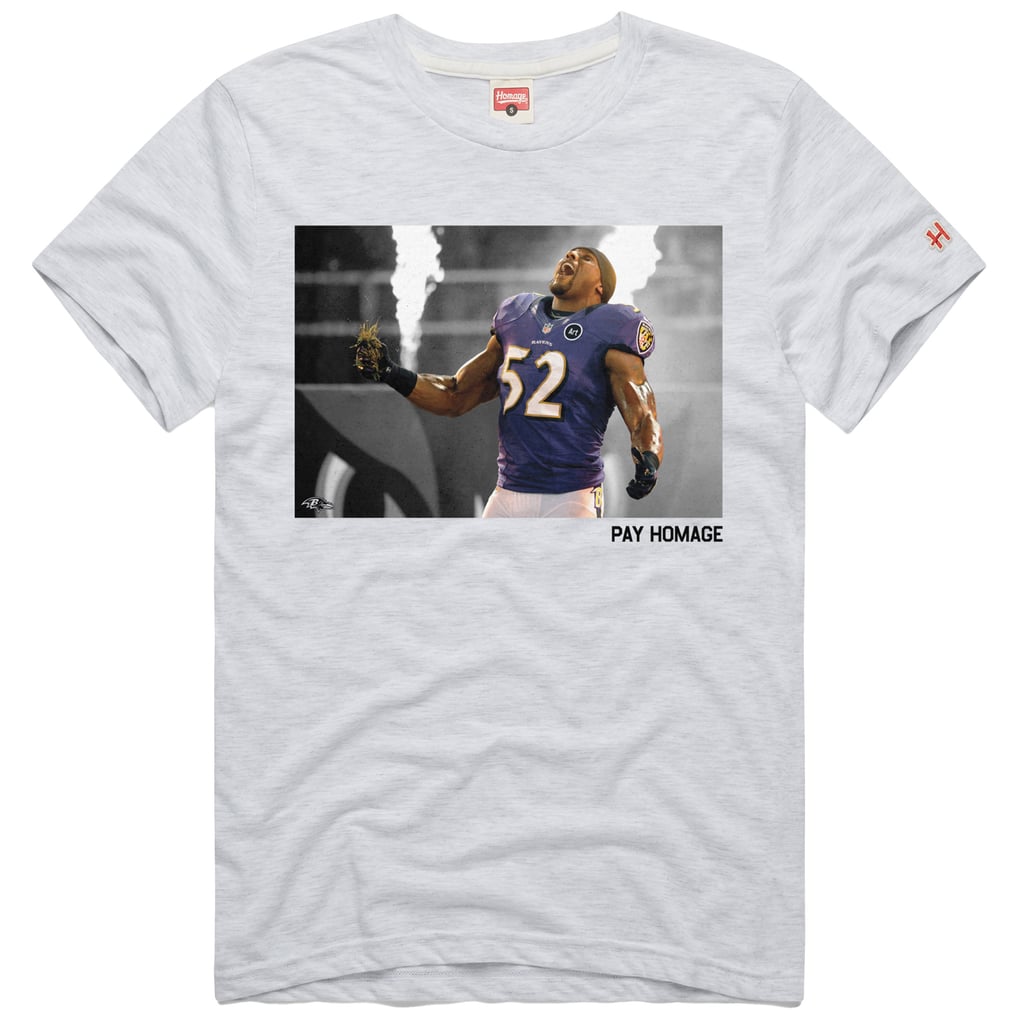 Ray Lewis Baltimore Ravens Homage Unisex Pay Homage Tri-Blend T-Shirt - Ash