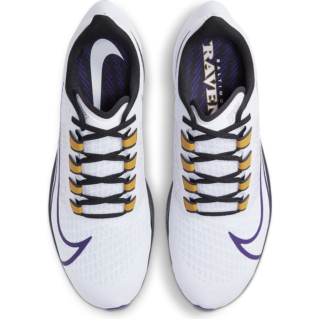 Size 11.5 Baltimore Ravens Nike Air Zoom Pegasus 37 Running Shoes - RARE Men main image 3