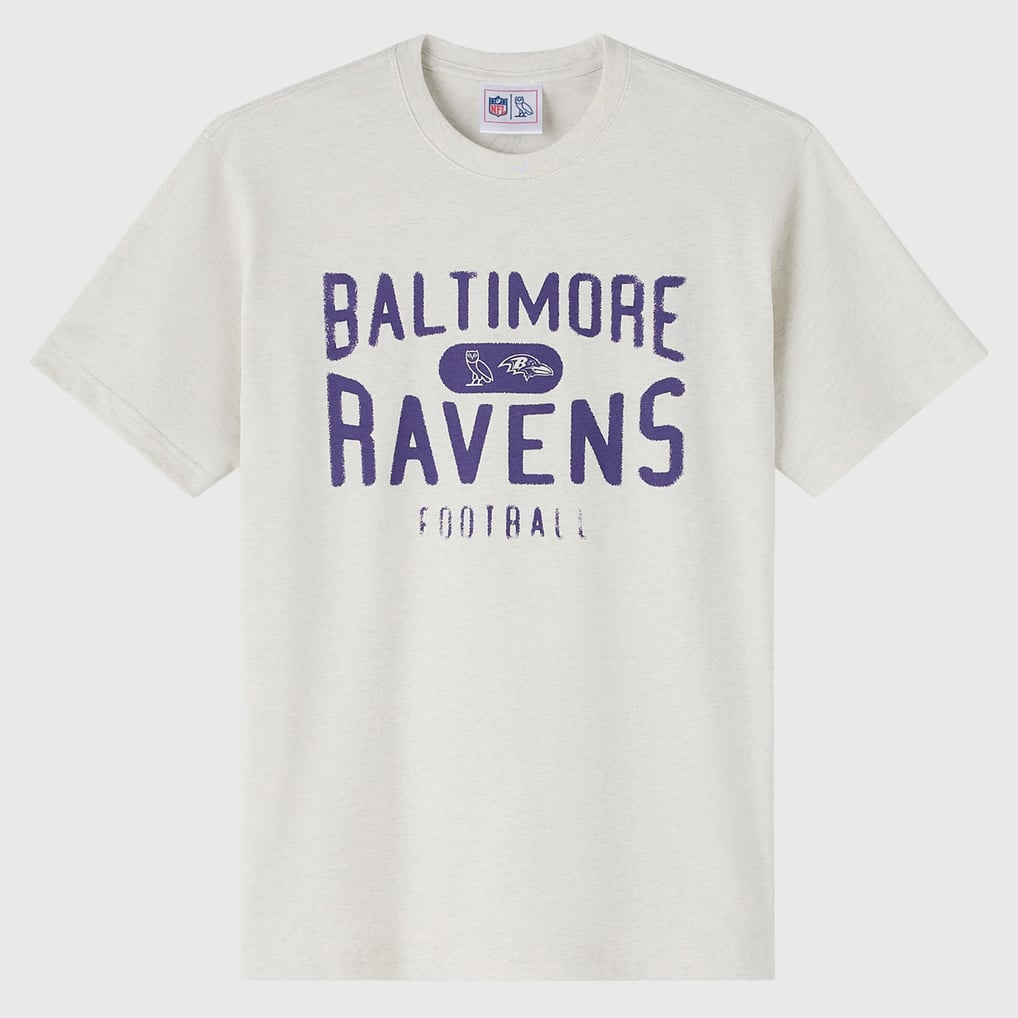 Baltimore Ravens OVO x NFL Unisex T-Shirt - Heather Gray