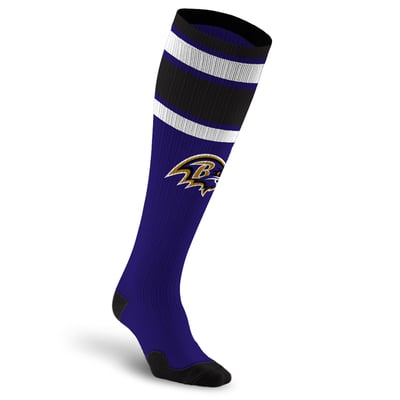 Baltimore Ravens PRO Compression Unisex  Classic Stripe Over-the-Calf Compression Socks