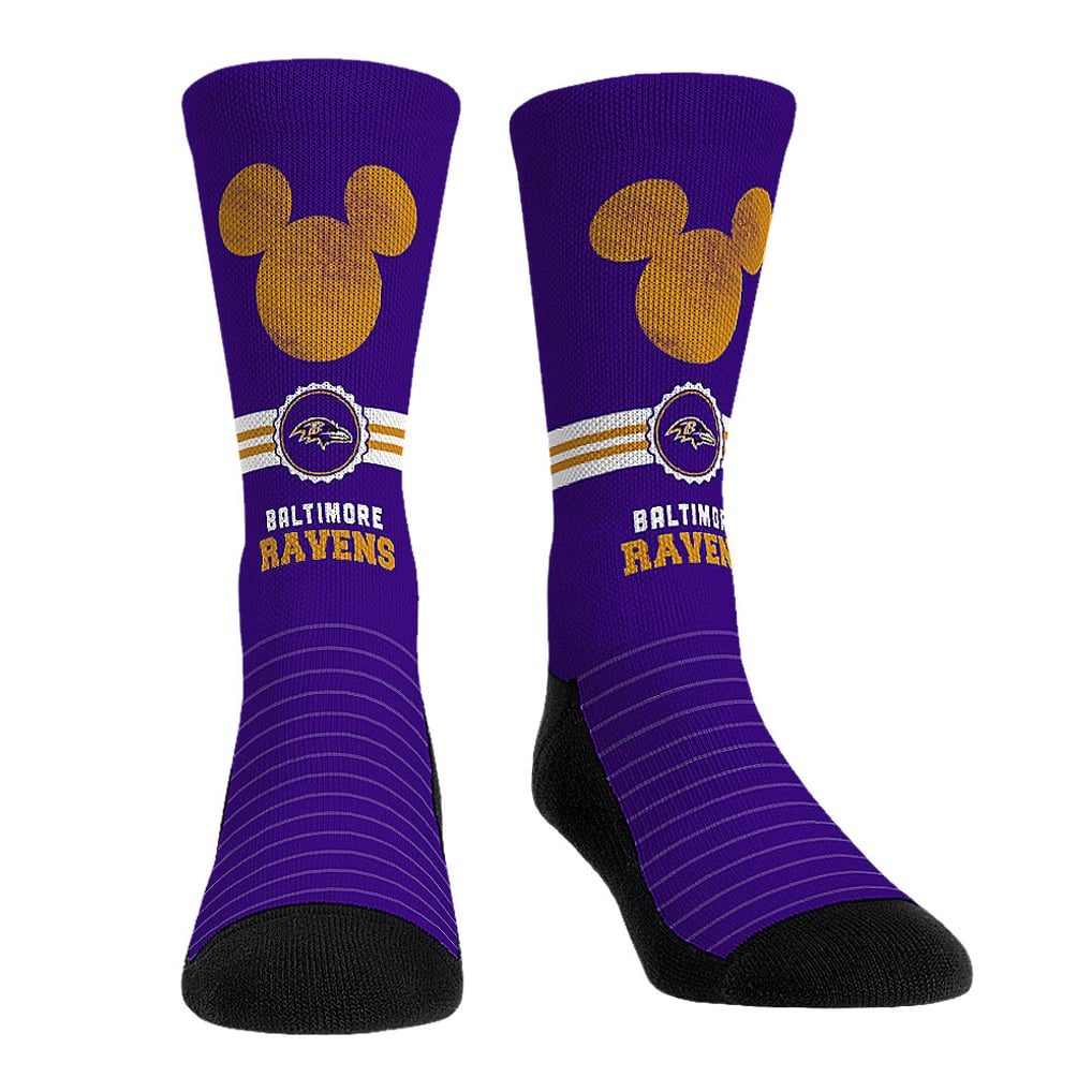  Baltimore Ravens Rock Em Unisex Disney Three-Pack Crew Socks Set - 