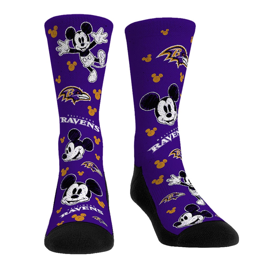  Baltimore Ravens Rock Em Unisex Disney Three-Pack Crew Socks Set - 