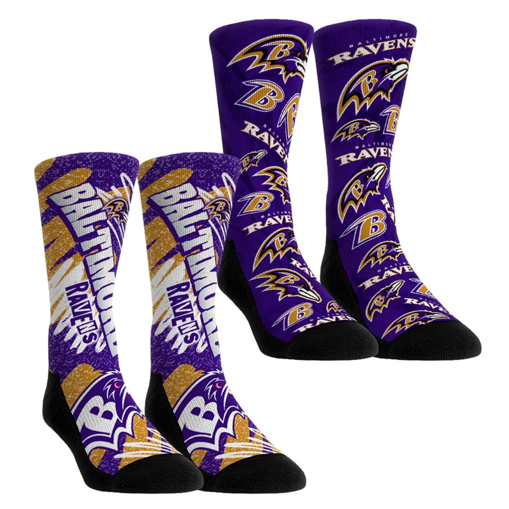 Baltimore Ravens Rock Em Unisex Team Blast Two-Pack Crew Socks
