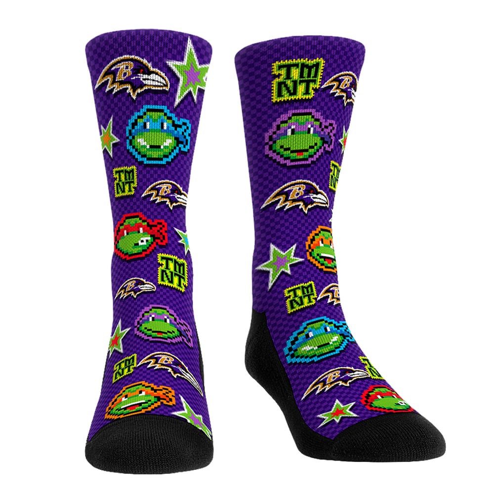  Baltimore Ravens Rock Em Unisex TMNT Three-Pack Crew Sock Set - Purple