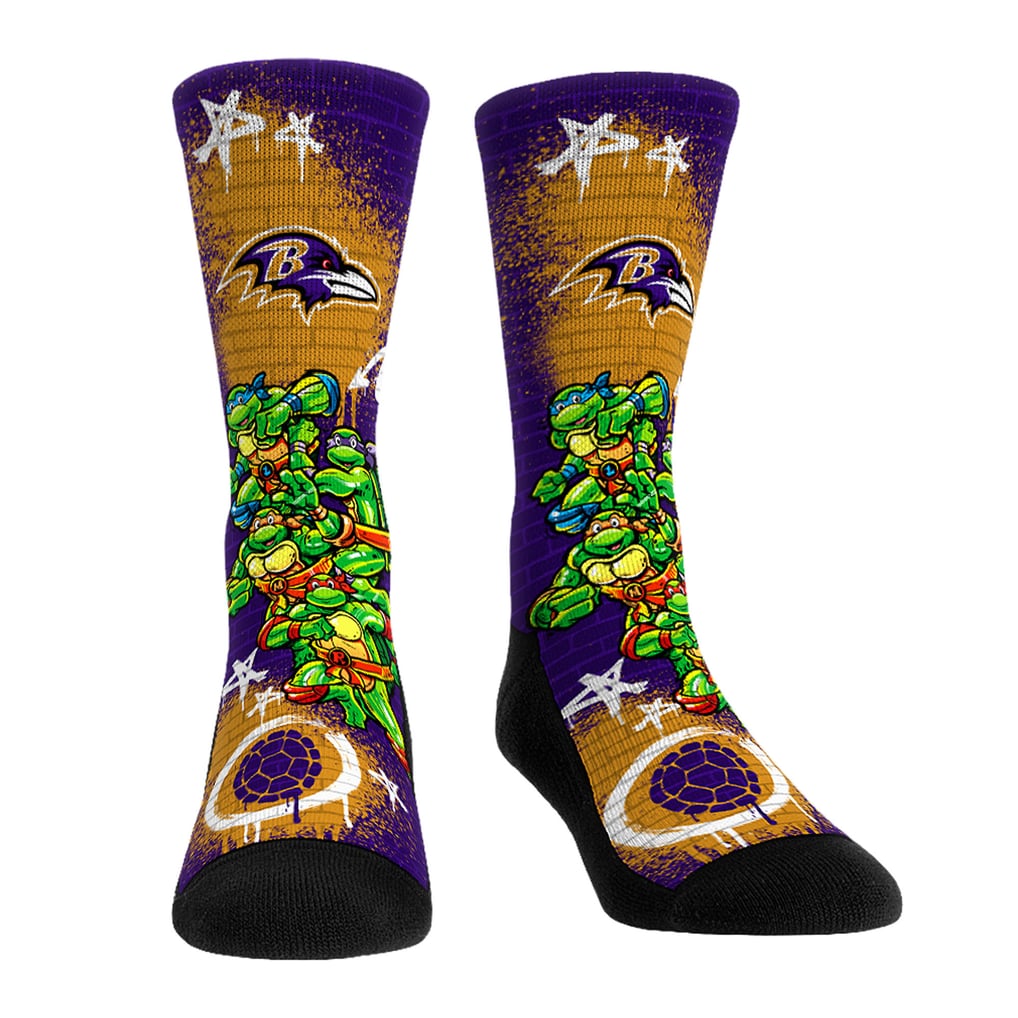  Baltimore Ravens Rock Em Unisex TMNT Three-Pack Crew Sock Set - Purple