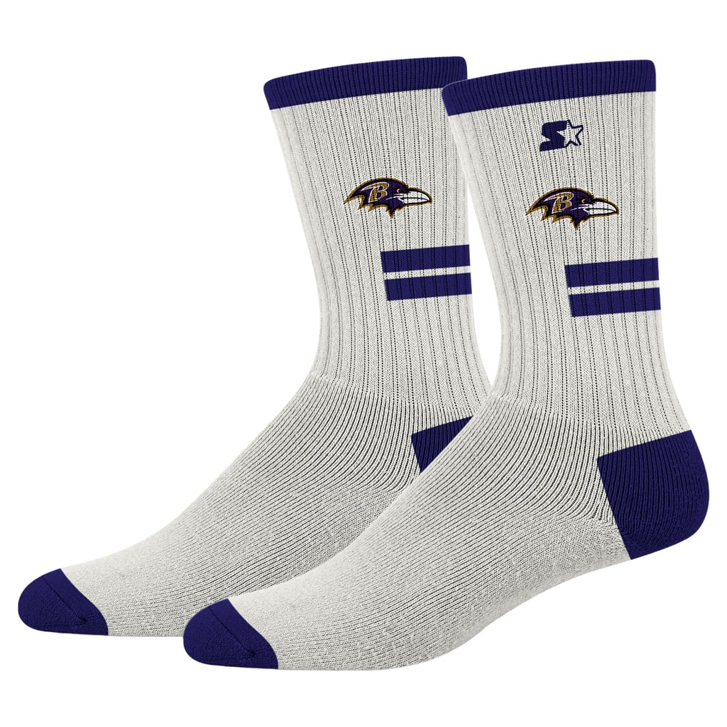 Baltimore Ravens Starter Unisex Premiere Cushioned Crew Socks - Cream