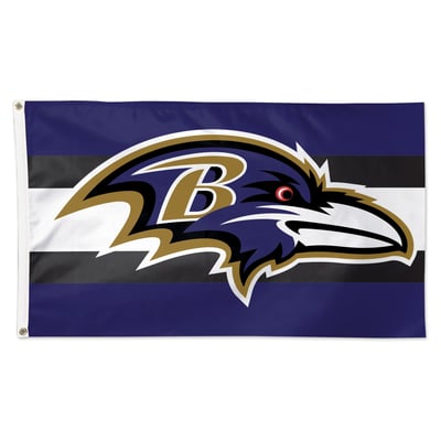Baltimore Ravens WinCraft 3' x 5' Horizontal Stripe 1-Sided Deluxe Flag