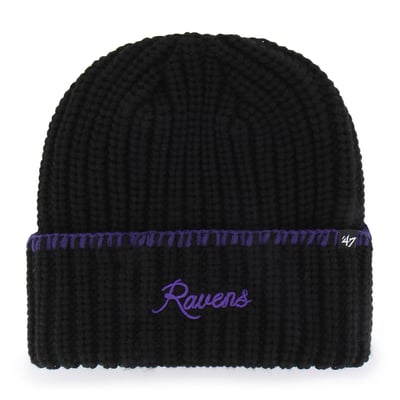 Baltimore Ravens '47 Women's Blanket Stitch Cuffed Knit Hat - Black