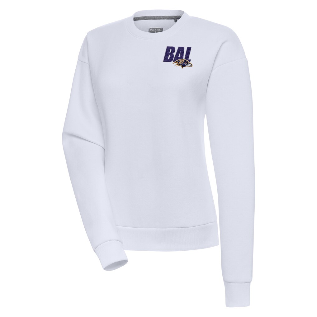  Baltimore Ravens Antigua Women's Victory Pullover Sweatshirt - White