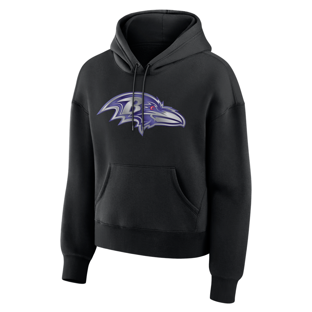 Women's Black Baltimore Ravens Forged Mascot Hoodie