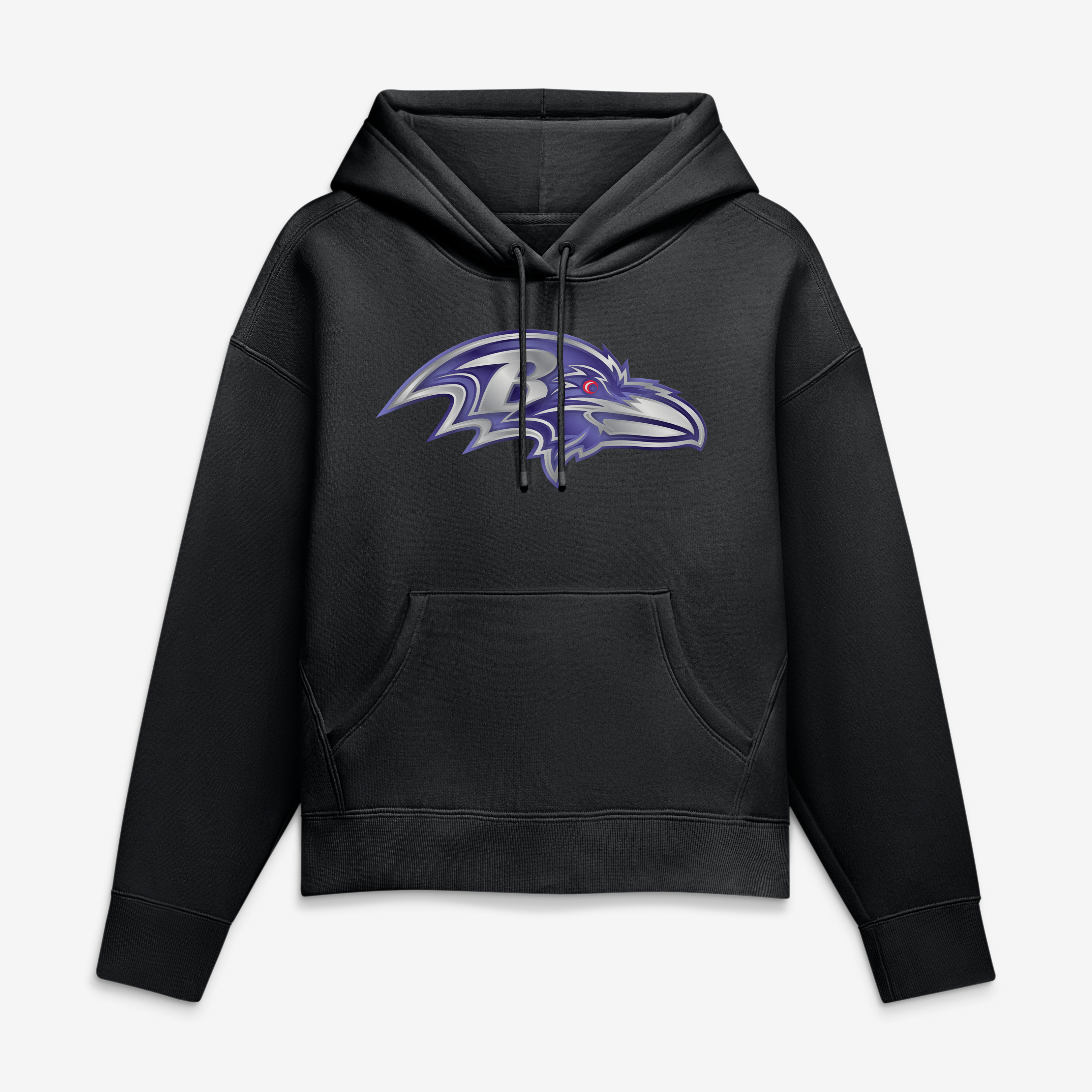 Women's Black Baltimore Ravens Forged Mascot Hoodie