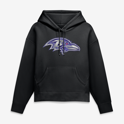 Baltimore Ravens Women's Forged Mascot Hoodie - Black