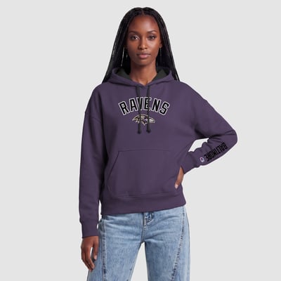  Baltimore Ravens Women's Champion Contrast Liner Hoodie - Purple/Black