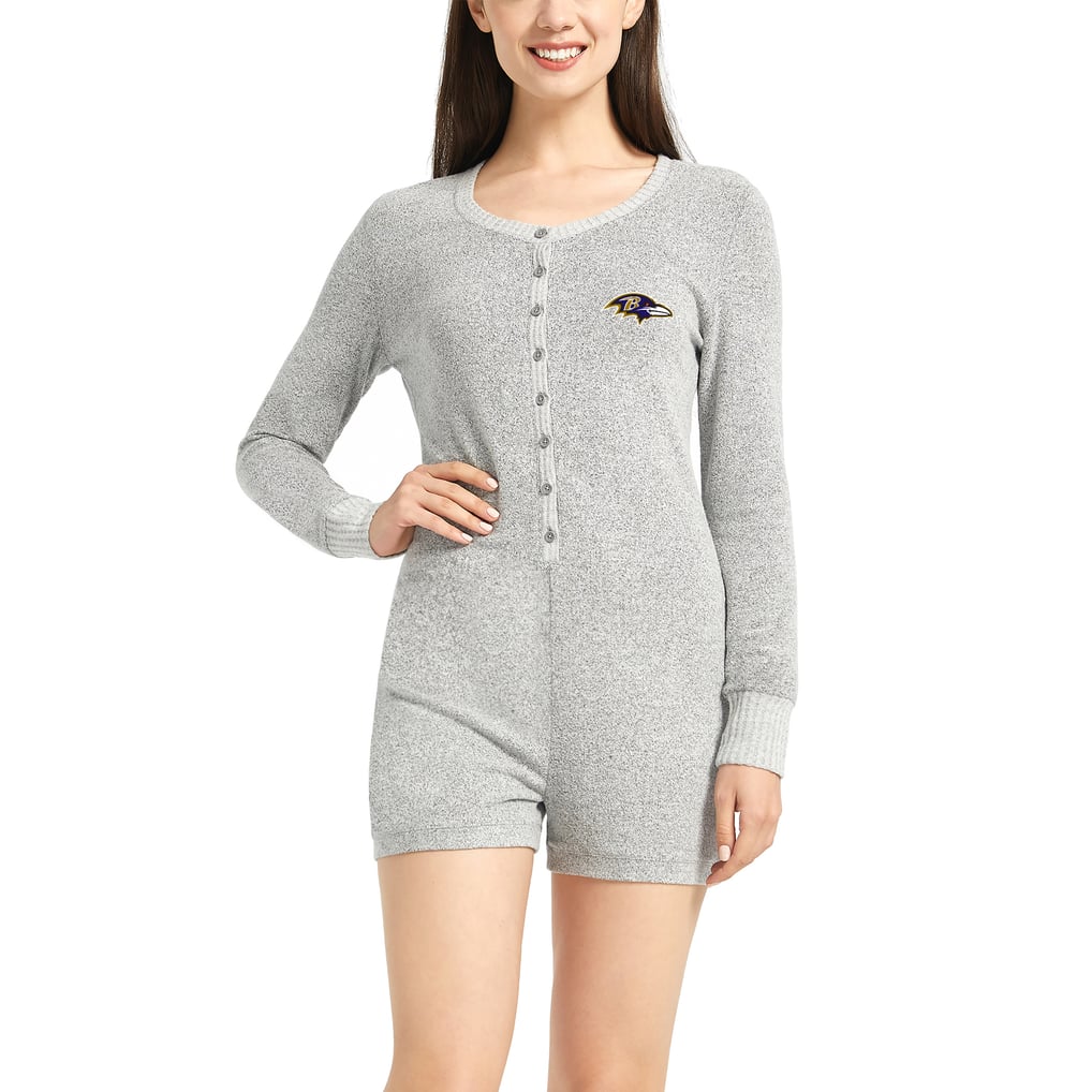 Baltimore Ravens Concepts Sport Women's Venture Sweater Romper - Heathered Gray