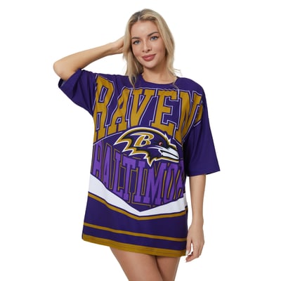 Baltimore Ravens Concepts Sport Women's Mosaic Knit Nightdress - Purple