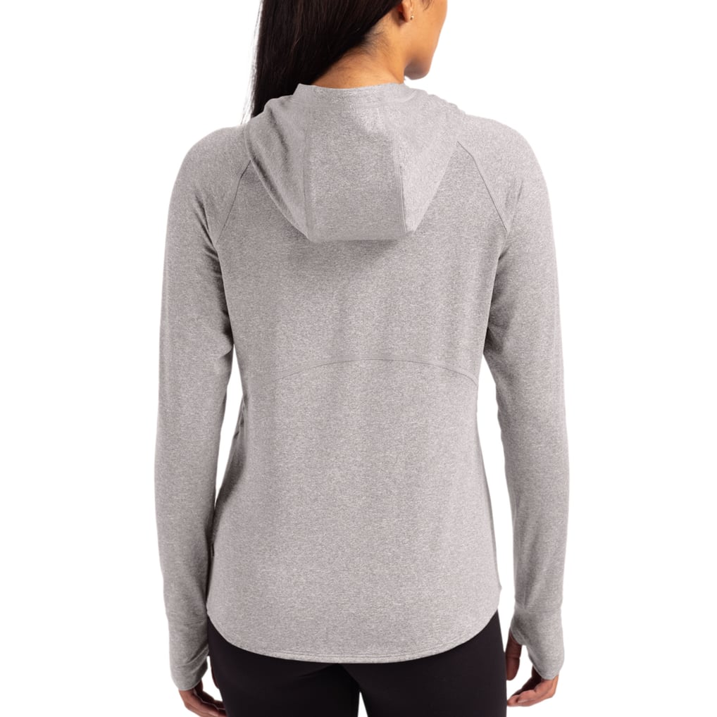 Baltimore Ravens Cutter & Buck Women's Tonal Logo Adapt Knit Recycled Raglan Pullover Hoodie - Heather Gray