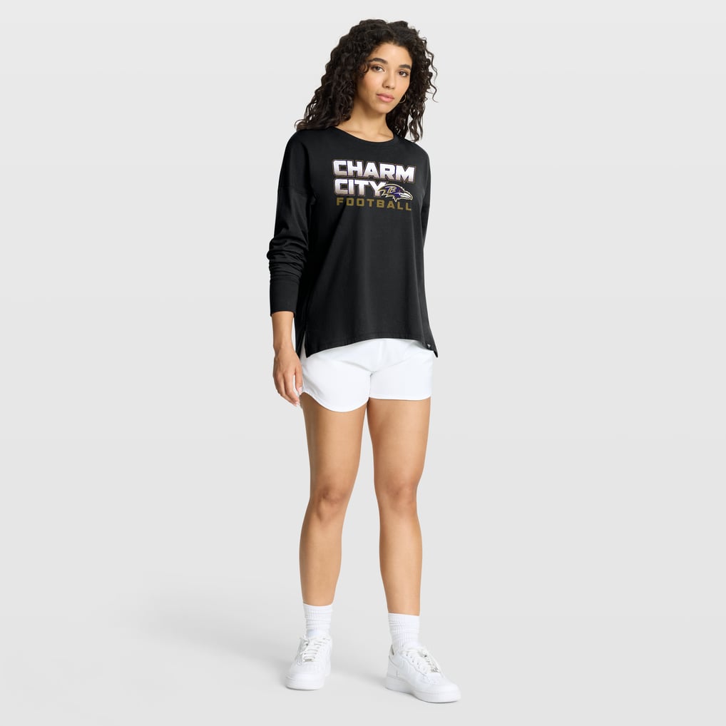Baltimore Ravens Fanatics Women's Hometown Legacy Long Sleeve T-Shirt - Black