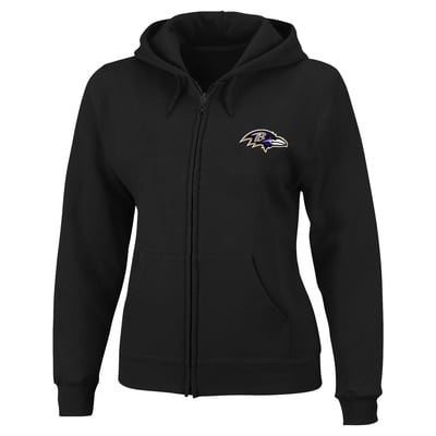Baltimore Ravens Fanatics Women's Plus Size Full-Zip Hooded Sweatshirt - Black
