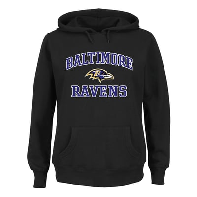 Baltimore Ravens Fanatics Women's Plus Size Heart & Soul Hoodie - Black