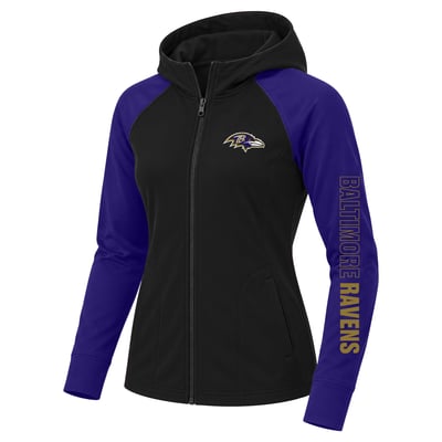 Baltimore Ravens Fanatics Women's Plus Size Cornerback Blitz Full-Zip Hoodie - Black/Purple