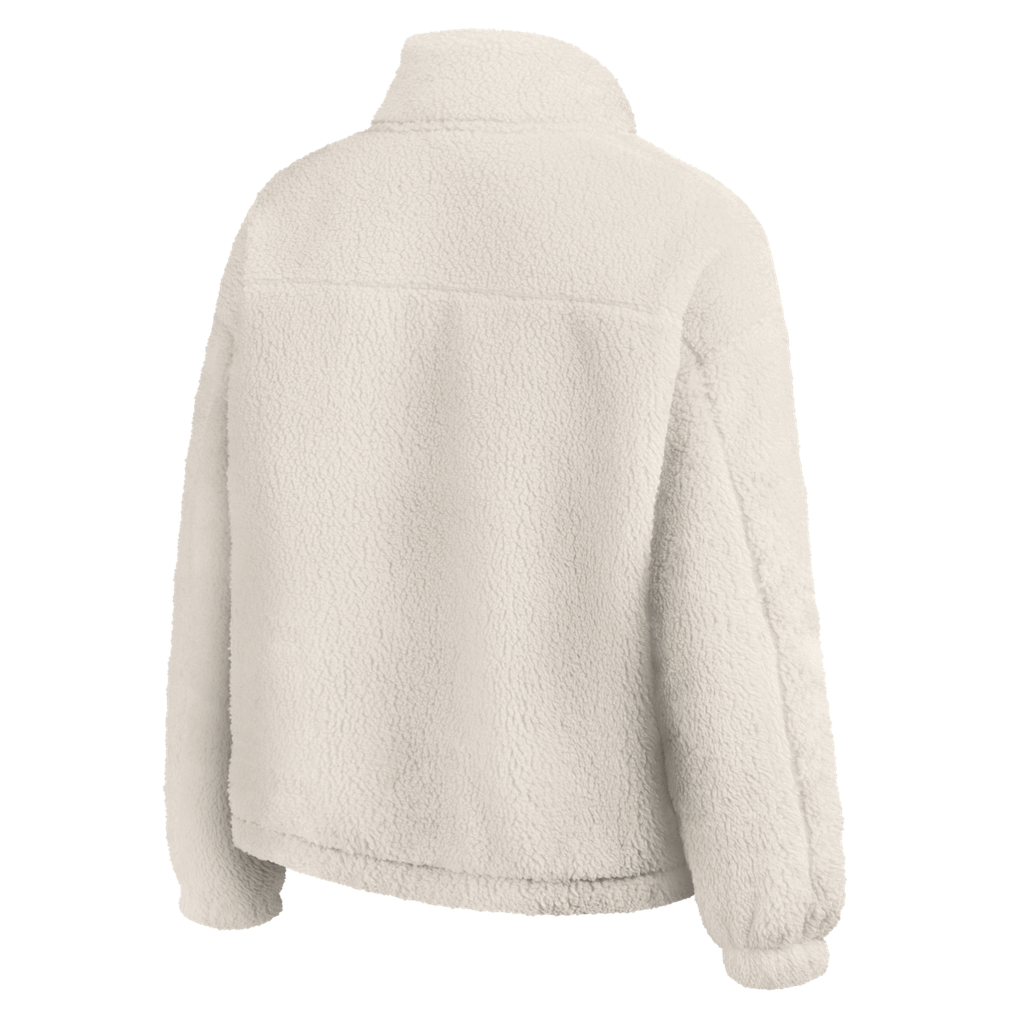 Baltimore Ravens Fanatics Women's Oversized Breakout Sherpa Half-Zip Pullover - Cream