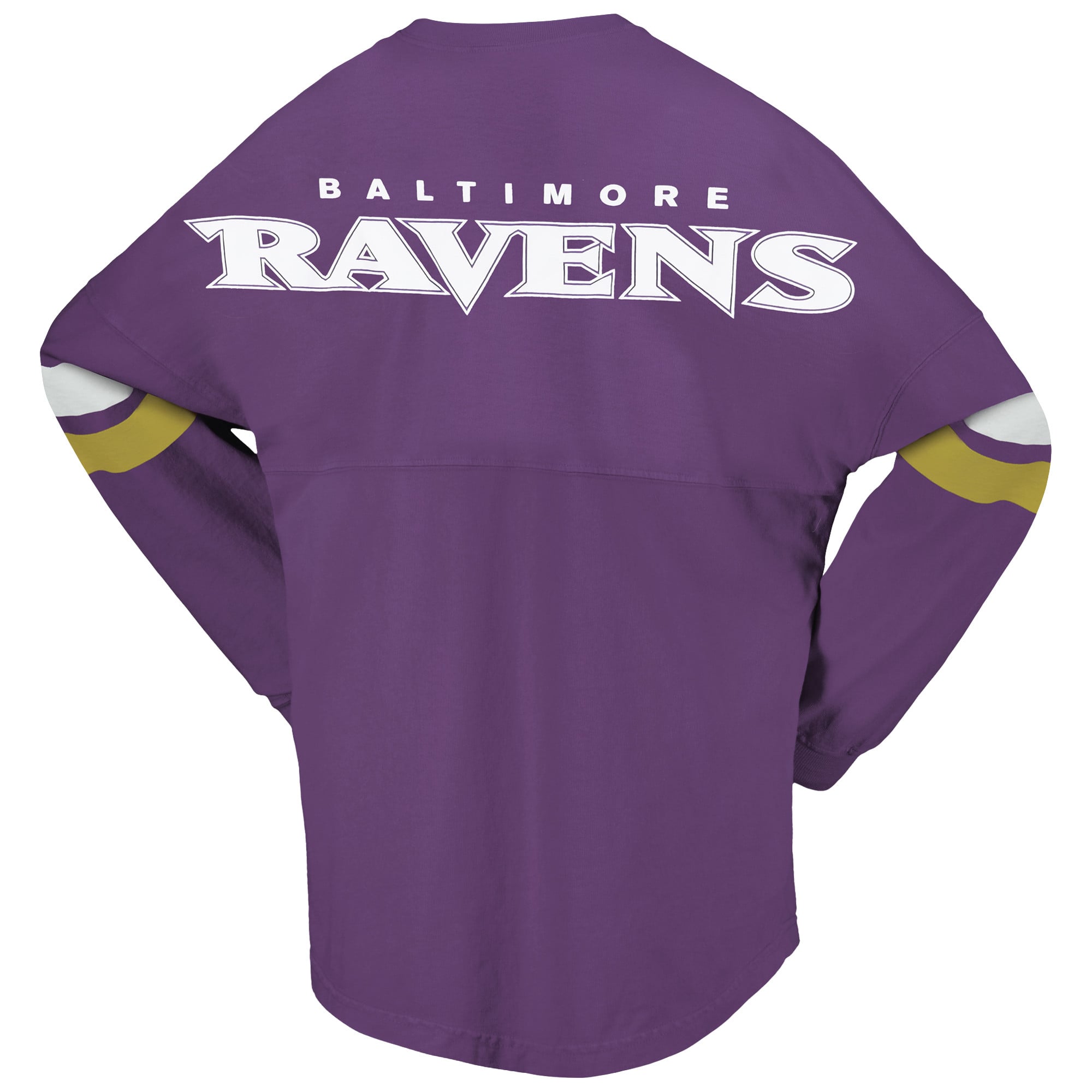 Women's Fanatics Purple Baltimore Ravens Spirit Jersey Lace-Up V
