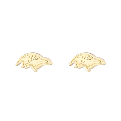  Baltimore Ravens LUV AJ Women's Logo Stud Earrings - Gold