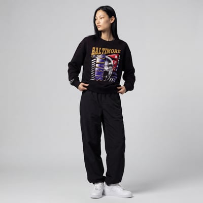  Baltimore Ravens Mitchell & Ness Women's Street Graphic Crewneck Sweatshirt - Black