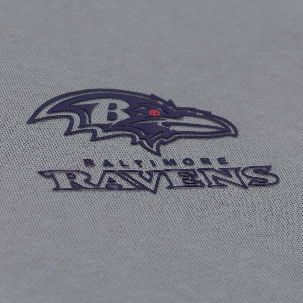 Baltimore Ravens Mitchell & Ness Women's Core Essentials Micro Logo Fleece Sweatshirt - Gray