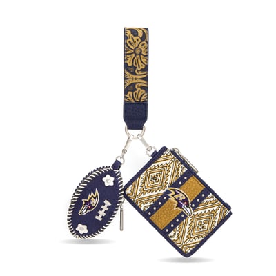 Baltimore Ravens Montana West Women's Wallet & Football Charm Wristlet