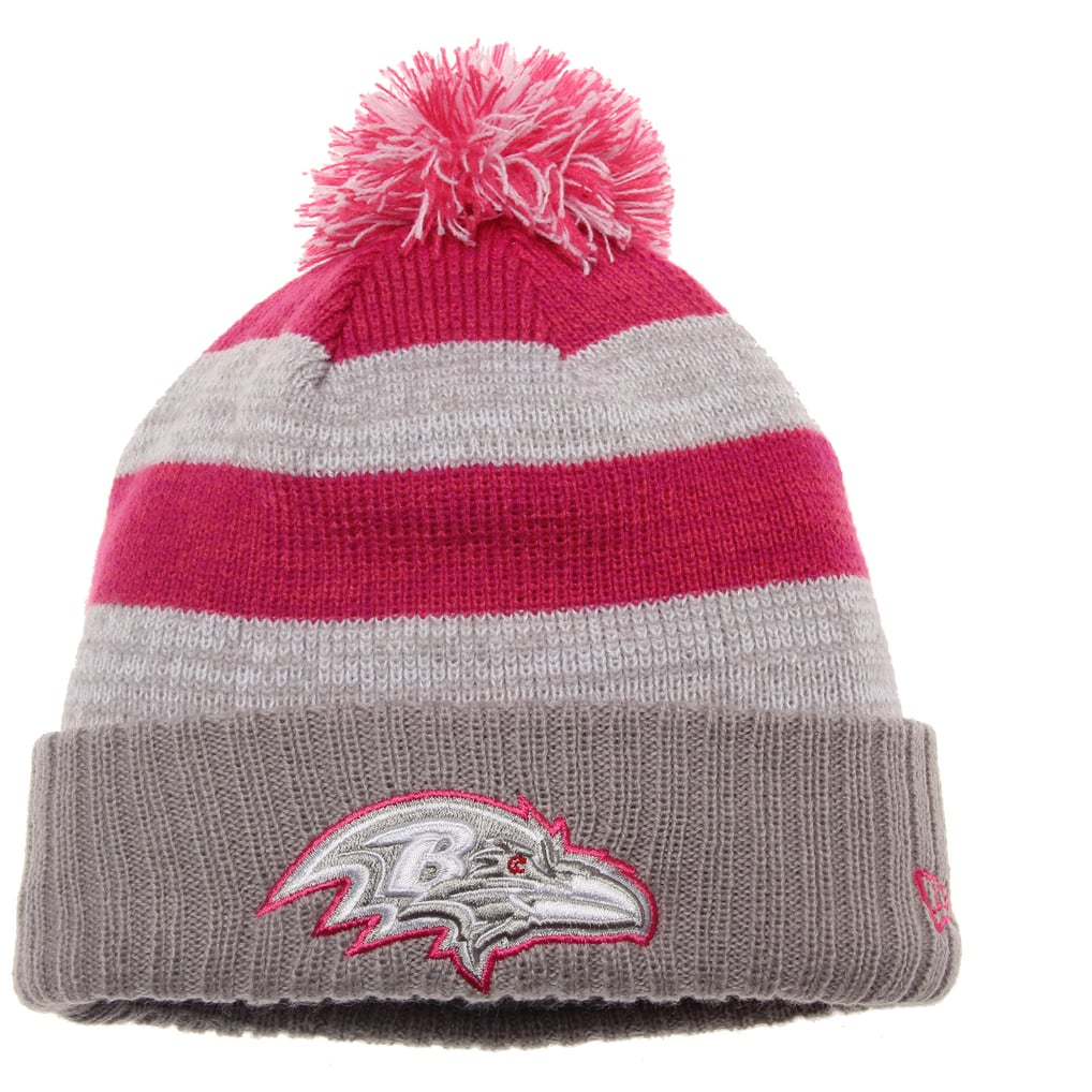 Exclusive Baltimore Ravens Beanie Cancer Awareness Gray & Pink New Unique Model Women main image 2