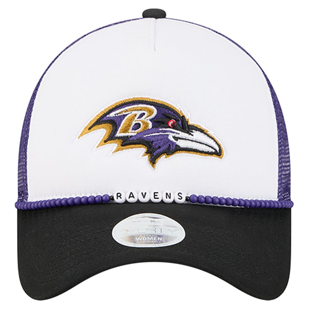 Baltimore Ravens‎ New Era 9FORTY Womens Adjustable Hat White Purple NFL Cap Baltimore Ravens New Era 9FORTY Womens Adjustable Hat White  main image 2