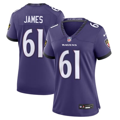 Andre James Baltimore Ravens Nike Women's Team Game Jersey - Purple