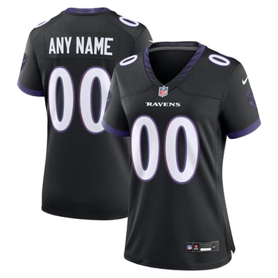  Baltimore Ravens Nike Women's Alternate Custom Game Jersey - Black