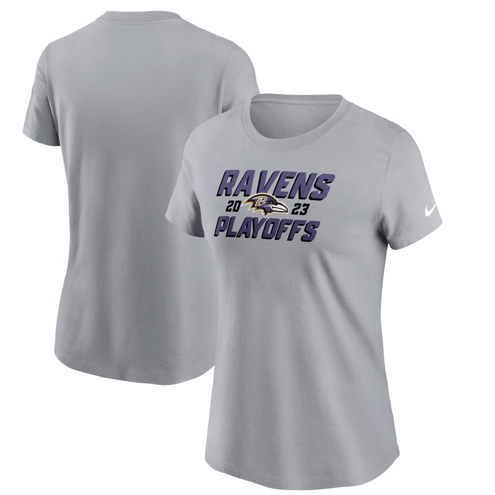 Baltimore Ravens Nike Women's 2023 NFL Playoffs Iconic T-Shirt - Gray