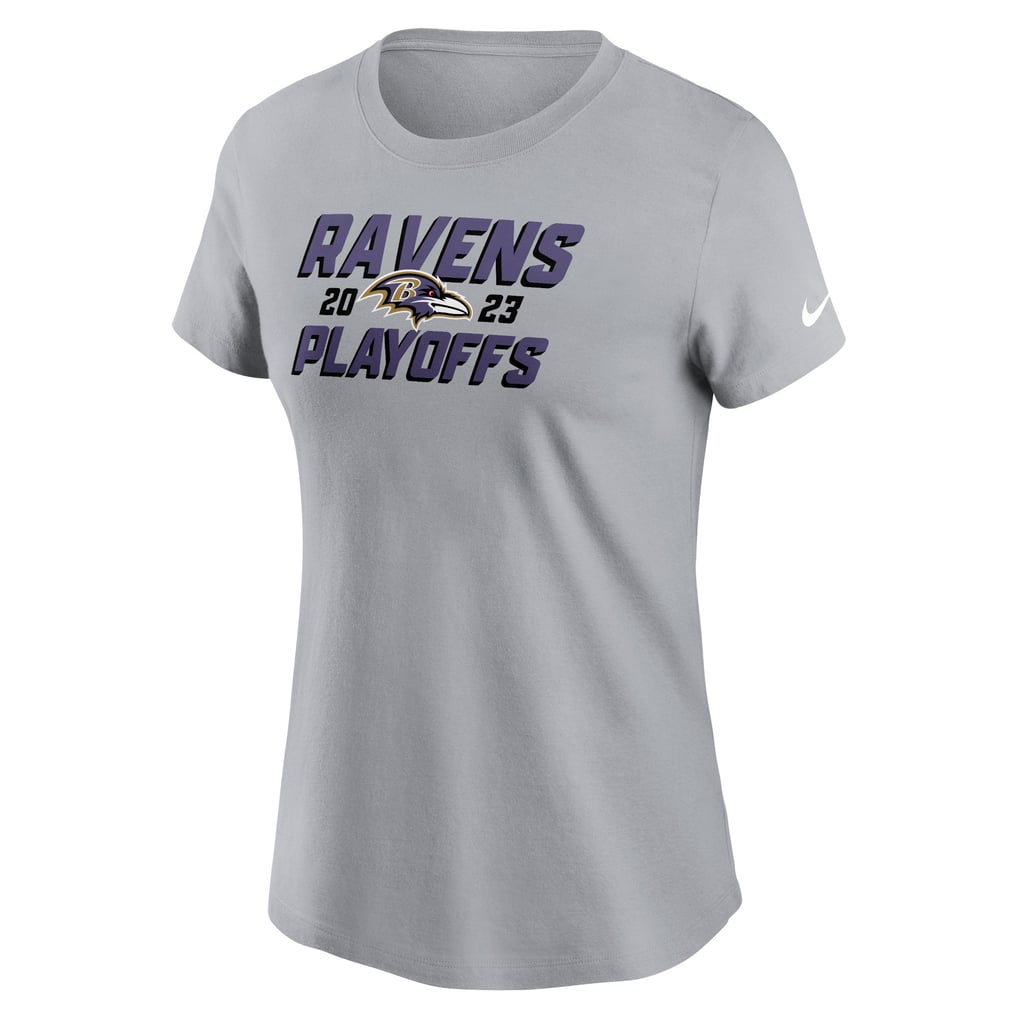 Baltimore Ravens Nike Women's 2023 NFL Playoffs Iconic T-Shirt - Gray