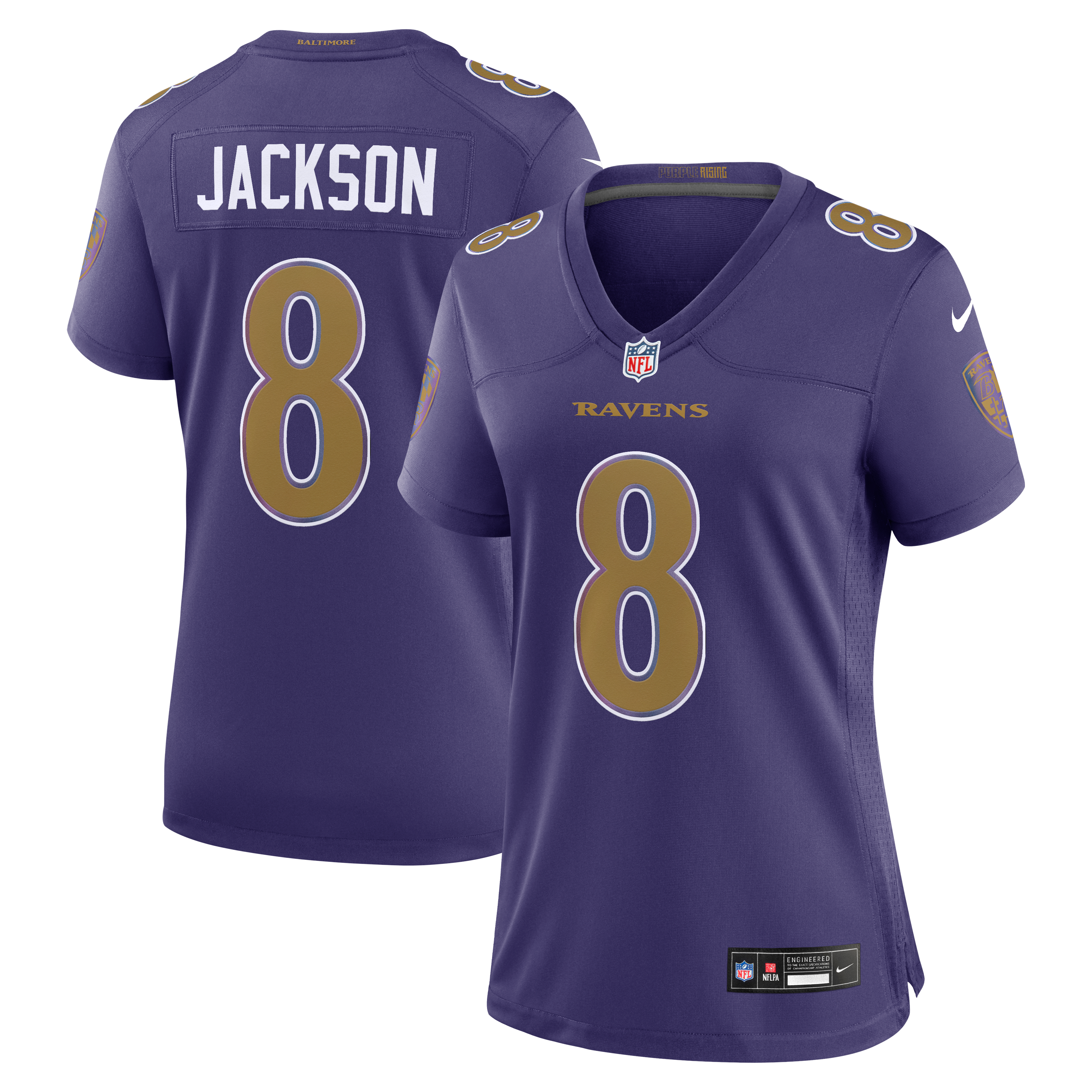Lamar Jackson Baltimore Ravens Women's Alternate Game Jersey Purple