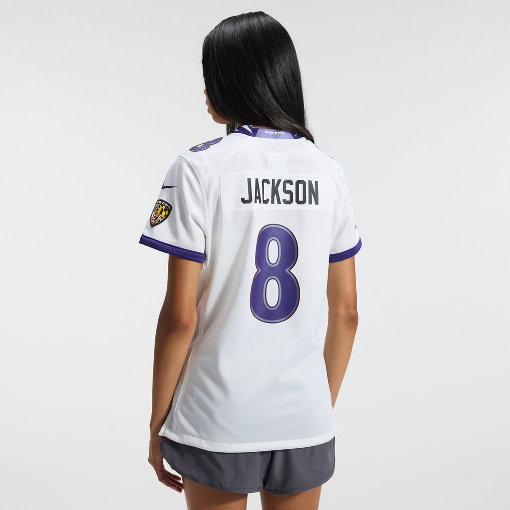 Lamar Jackson Baltimore Ravens Nike Women's Game Jersey - White