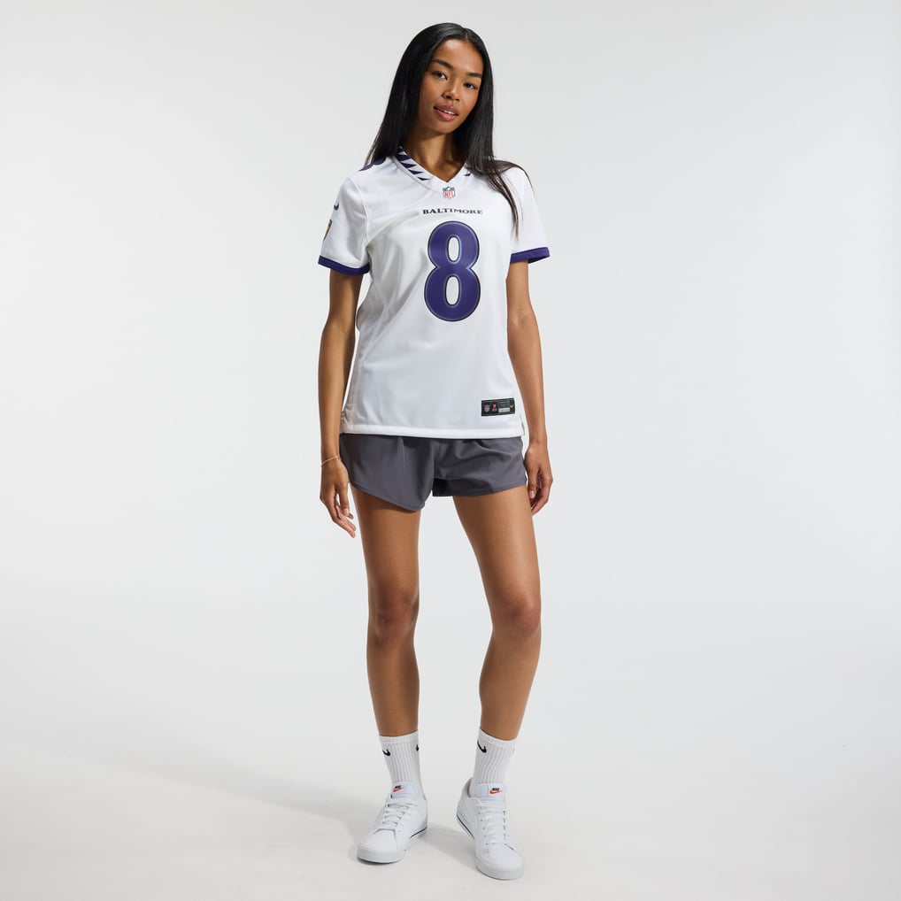 Lamar Jackson Baltimore Ravens Nike Women's Game Jersey - White