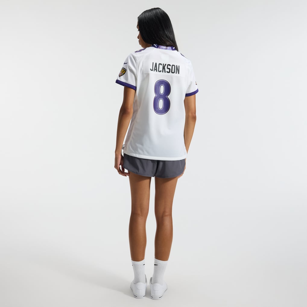 Lamar Jackson Baltimore Ravens Nike Women's Game Jersey - White