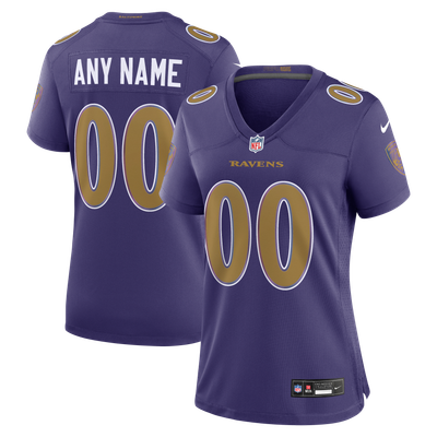  Baltimore Ravens Nike Women's Alternate Custom Game Jersey - Purple