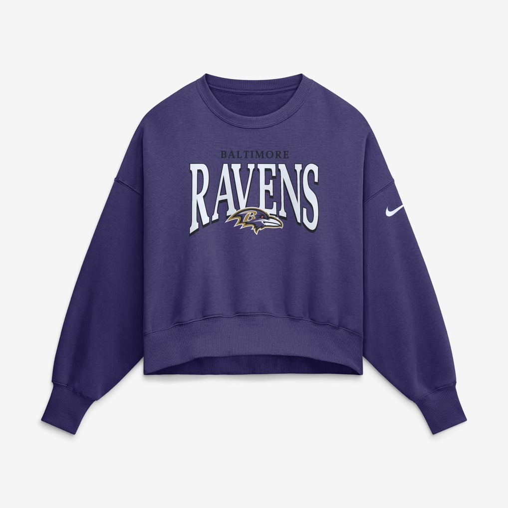  Baltimore Ravens Nike Women's Oversized Phoenix Fleece Sweatshirt - Purple
