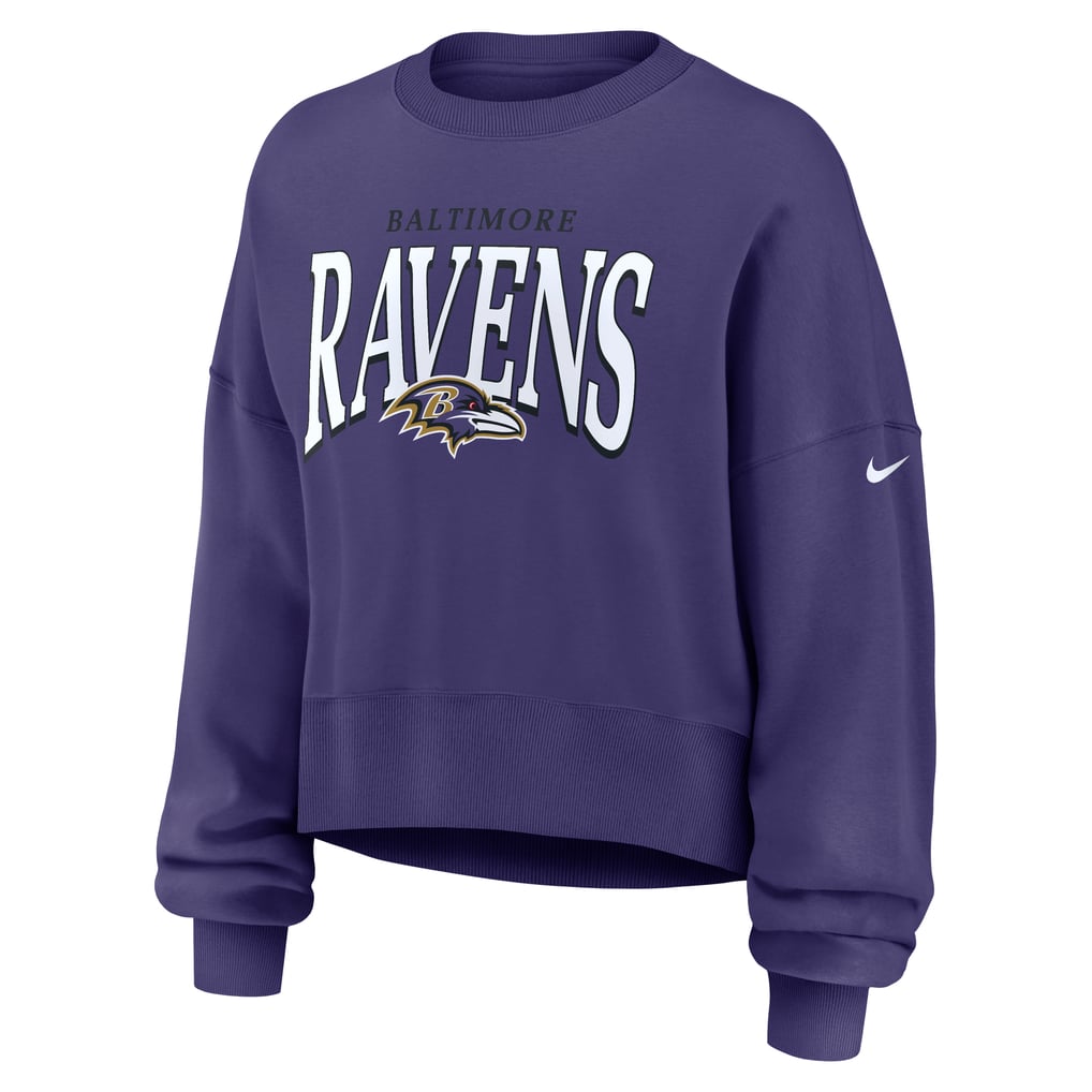  Baltimore Ravens Nike Women's Oversized Phoenix Fleece Sweatshirt - Purple