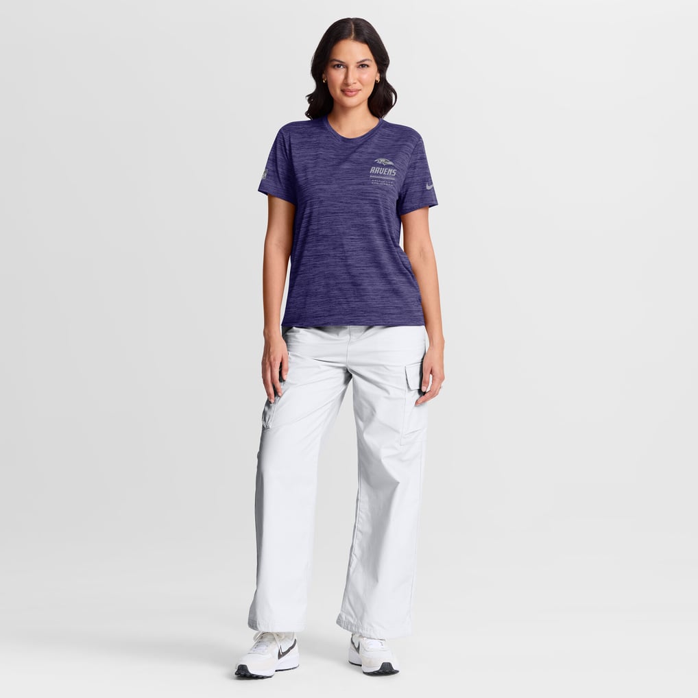 Baltimore Ravens Nike Women's Sideline Velocity Dri-FIT T-Shirt - Purple