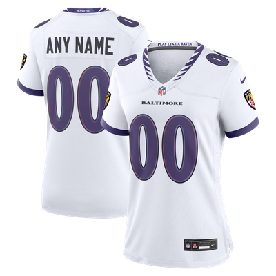  Baltimore Ravens Nike Women's Custom Game Jersey - White