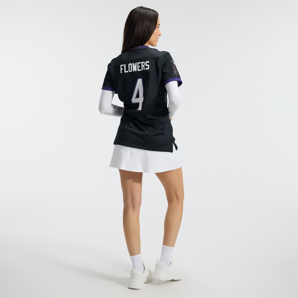 Zay Flowers Baltimore Ravens Nike Women's Alternate Game Jersey - Black