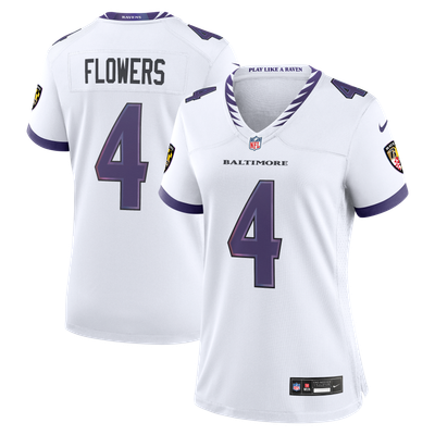 Zay Flowers Baltimore Ravens Nike Women's Game Jersey - White