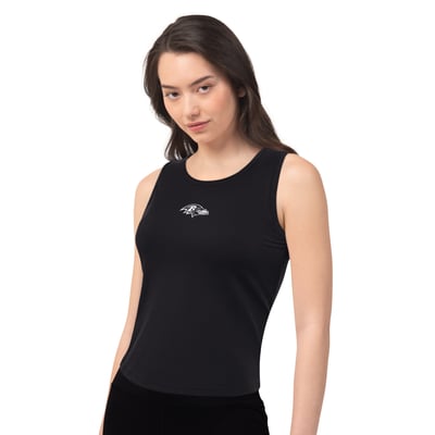 Baltimore Ravens Starter Women's  Athleisure Cropped Tank Top - Black