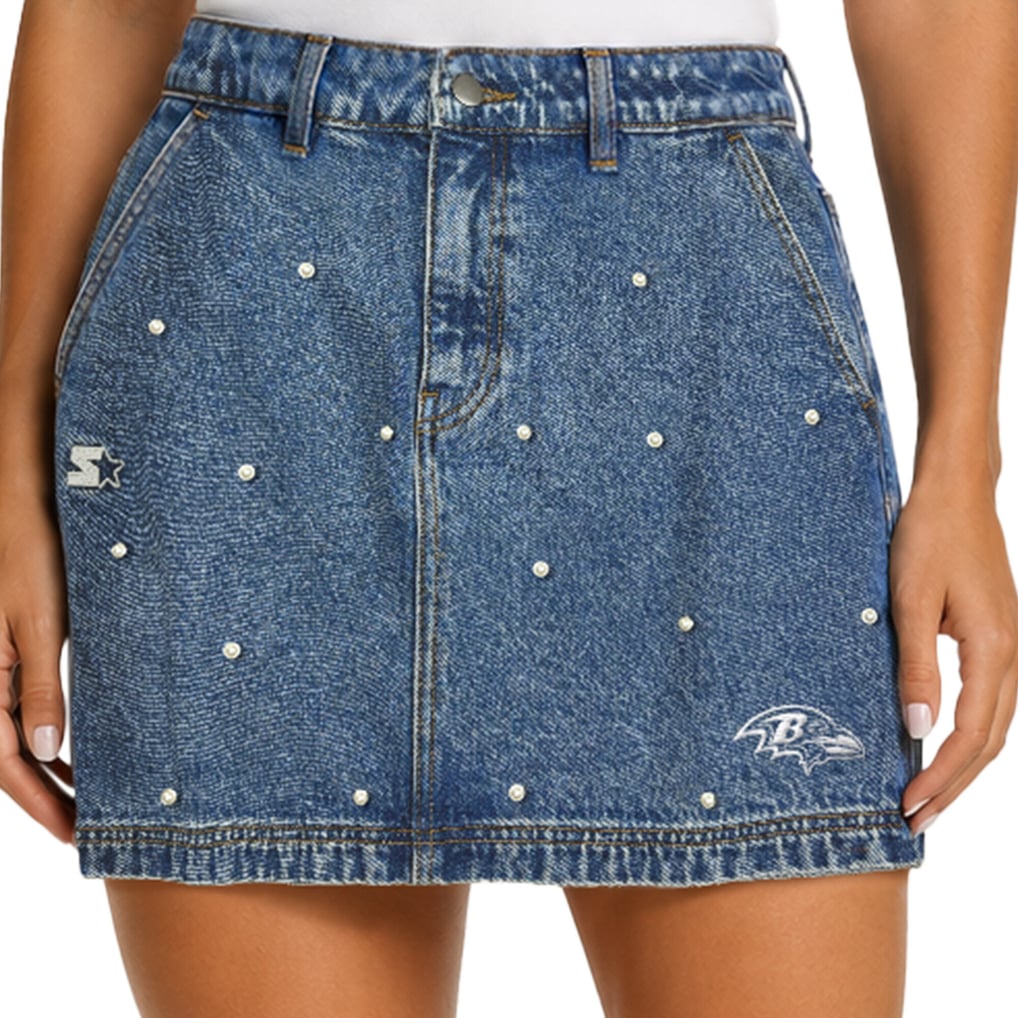 Baltimore Ravens Starter Women's Pearl Icon Skirt - Denim